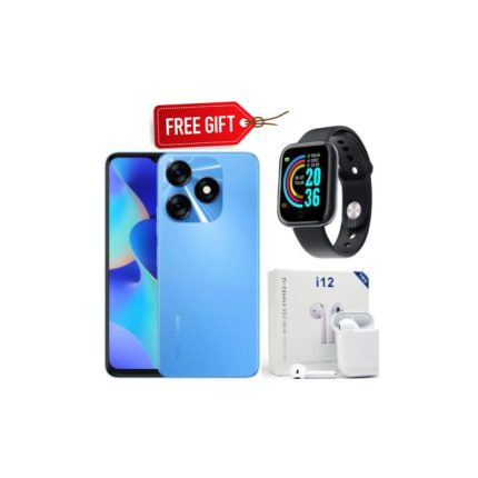 Tecno Spark 10, 6.6", 128GB + 8GB, 50MP, Dual SIM, 5000mAh Blue + Smart Watch & Buds