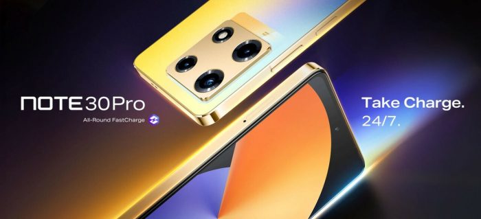 Infinix NOTE 30 Pro, 6.78", 256GB + 8GB RAM (UPTO 16GB), Dual SIM, 5000mAh, Magic Black