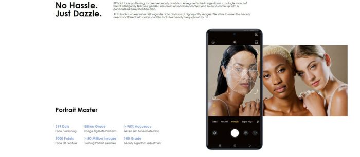 Tecno Camon 20, 6.67", 256GB + 8GB+8GB Extended RAM (Dual SIM), 5000mAh, Predawn Black