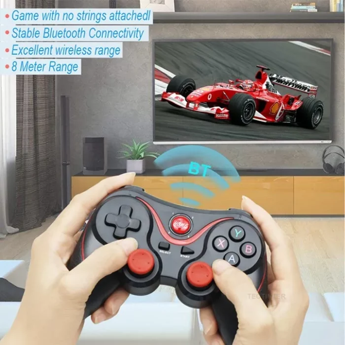 Gamepad-X3-Wireless-Bluetooth-Joystick-PC-Android-Game-Console-Controller-BT4.0-Game-Pad-For-Android-IOS-Phone-PC-Tablet-TV-Box-Holder-Black-with-Holder-Wireless-Gamepad-Controller